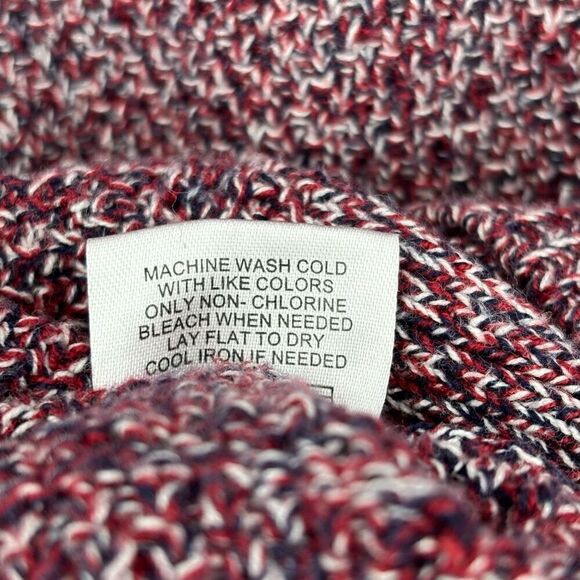 Tyler Boe Ruffle Sleeve Sweater Burgundy Large - Picture 6 of 7